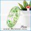 Customized charms polished clear plastic dry resin botanical jewelry sunflower women bangles