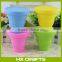 Silicone rubber foldable reusable travel mug portable cup , colours drinking folding cup