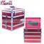 Personalized Red Sequin Aluminum Makeup Vanity Box With Lock