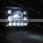 Hottest!!! Square 7inch led truck headlight with angel eyes 5x7 45W led 24 volt truck lights