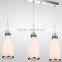 glass lighting with 3 arms in modern style