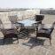 rattan chair square table