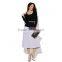 Pretty steps 2015 silver grey Flaired ong cotton midweight womens skirt bottoms design plus size