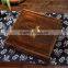 Pu'er Tea cake burn wood box,wooden box sliding lid, tea cakes storage box