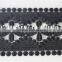 fashion design 9cm black flower embroidery water soluble lace for garment