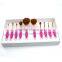 Synthetic hair private label foundation mermaid rose gold 10pcs pink oval makeup brush set