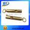 Portable brass emergency whistle, classic EDC tool collection, mini survival whistle with key chain