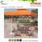 YH-5037 Aluminum and rattan material bamboo look dining table and chairs