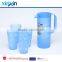 Plastic Pitcher Set With 4 Cups
