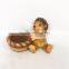 Custom resin lovely hedgehog figurine animal candle holder