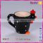 Black rooster ceramic coffe mug