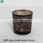 Hot selling Dark Purple Glass Decorative Candlestick Candle Holders