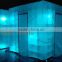 Customized inflatable photo booth enclosure square LED show display cube tent