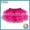 2015 Adorable Little Girls Mini Skirt Hot Pink Chiffon Young Girls Mini Skirt For Summer