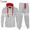Men's gym contrast jogging full tracksuit heavyweight fleece hoodies and pants joggers suits sets