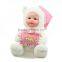 Best high quality plush pink and blue baby doll plush with pillows