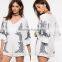 new style girls white bold embroidered floral cheap romper