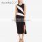 Maxnegio woman high slit online casual dress