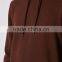 Wholesale Men Pullover Plain Oversized Classic Fit Brushed Cotton Drawstrings Hoodie Brown With Front Pocket