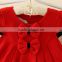 Red baby girl dress design winter kids wear ,children frocks designs for winter