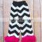 Hot Pink Baby Girls Stripes Pattern Leg Warmers With Chiffon Ruffle Baby Legging Clothing