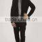 Black Winter Open Front Woolen Coat Cardigan 2016