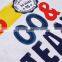 Round collar short sleeve t shirt white with letter