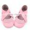 Low MOQ popular wholesale soft leather baby shoes