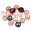 Wholesale jewelry natural half drilled button fresh water pearl more colors beads