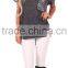 Womens Short Sleeve Silver Sequin Detailed Top Garment Factory In China