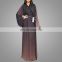 2017 Muslim Kimono Latest Islamic Clothing Modest Cardigan Over Front Coat With Lace Women Design