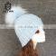 2017 Custom Pom Hats Wholesale Hat And Cap Fashion Knit Beanie