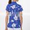 OEM women floral sublimation printing polo shirts /golf shirts formal pattern design