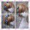 Aidocrystal hot sale blue hair flower accessories,lace headpiece Bride Party Headwear