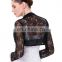 Stock Womens Ladies Long Sleeve Cropped Black Lace Shrug Bolero BP000049-1