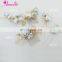 Amelie Handmade Blue Flower Freshwater Pearl Small Beads Wedding Hair Comb Bridal Side Hair Pin Wedding Hairgrips Jewellery