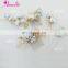 Amelie Handmade Blue Flower Freshwater Pearl Small Beads Wedding Hair Comb Bridal Side Hair Pin Wedding Hairgrips Jewellery