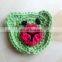hand crocheted bear hair clip