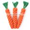 One Free Sample pet cotton rope toy dog chew cotton weaving carrot for teeth cleaning