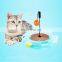 Funny interactive cat rotating plate cat teaser scratcher with bell