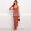 2020 Summer New Sexy Ladies Casual Dress Womens Bodycon Sleeveless Dress with Belt