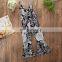 INS Girl black Jumpsuit Baby girl flower print Romper Summer Sleeveless Outwear
