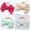 20colors free choose Newborn Baby Girls Handtie Soild Messy Bows Nylon Headbands One Size Fit Most Girl's Knot Hairbands