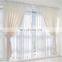 Wholesale cheap decoration clear polyester long shade white sheer curtain fabric for hotel living room and office