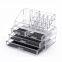 Makeup Organizer Clear Acrylic Cosmetic Storage Drawers Transparent Jewelry Display Box