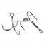 Fishing hook stainless steel Material Treble  Fishing Hook Triple Hooks Round Folded Saltwater Bass 14# --8/0# Tackle Tools