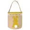 Promotional Reusable Eco-friendly Round Shape Bunny Baskets Jute Easter Gift Bag With Handle