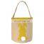 Promotional Reusable Eco-friendly Round Shape Bunny Baskets Jute Easter Gift Bag With Handle