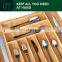 Bamboo Kitchen Drawer Dividers Organizer Expandable Silverware Organizer/Utensil Holder and Adjustable Cutlery Tray