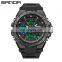 Sanda 6008 Military Dual Display Men Wrist Watches LED Alarm Water Resist Resin Sports Led Digital Military Watch
